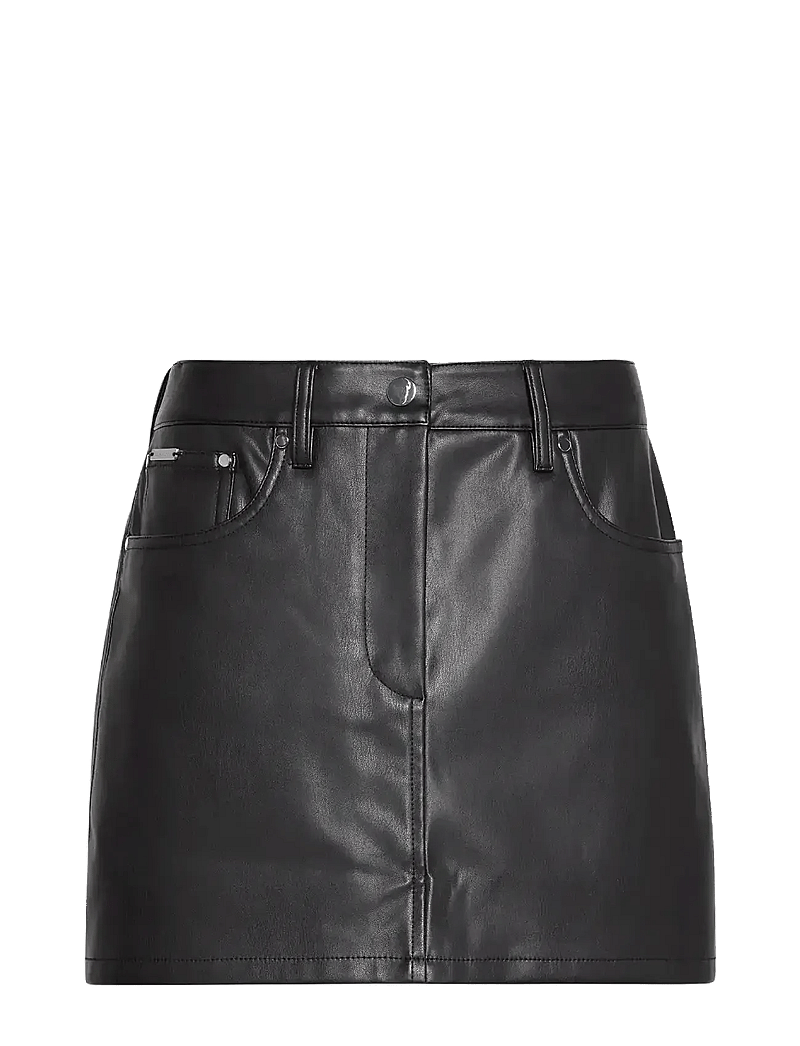 Calvin Klein Jeans - FAUX LEATHER 5PKT MINI SKIRT - korta kjolar - black - 1