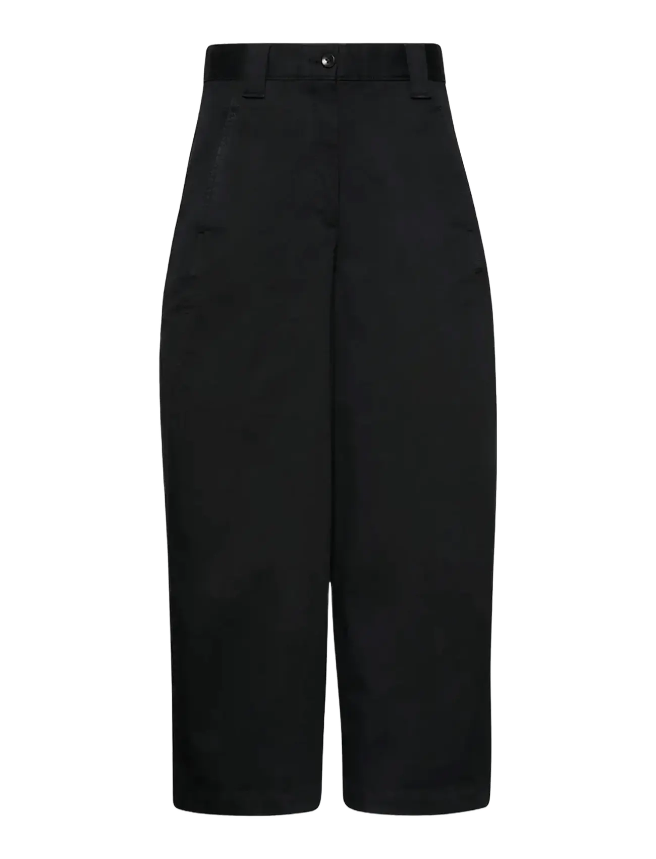 Calvin Klein Jeans - STRETCH COTTON TWILL BARREL LEG - statinės formos kelnės - black - 1