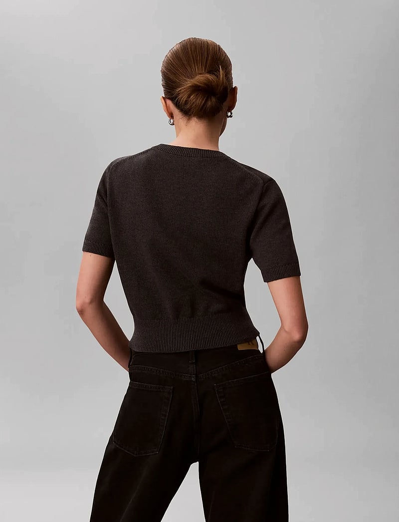 Calvin Klein Jeans - CHUNKY COTTON GRAPHIC VEST - t-särgid - b85 charcoal heather - 2