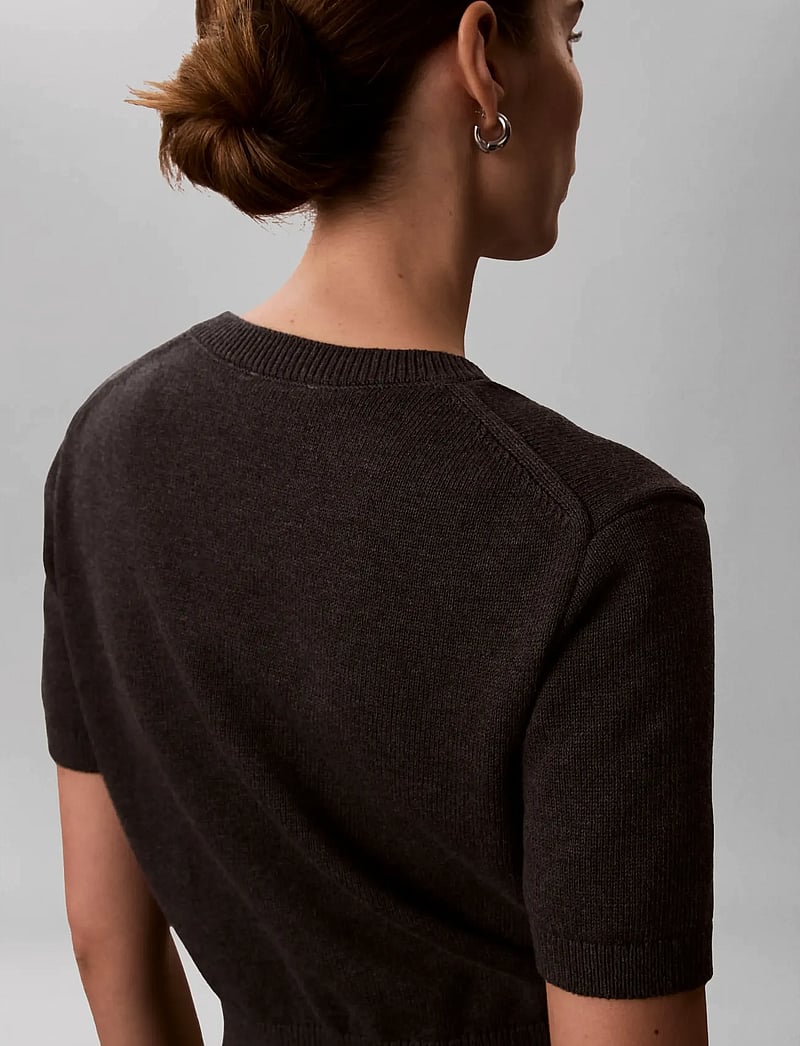 Calvin Klein Jeans - CHUNKY COTTON GRAPHIC VEST - t-särgid - b85 charcoal heather - 5