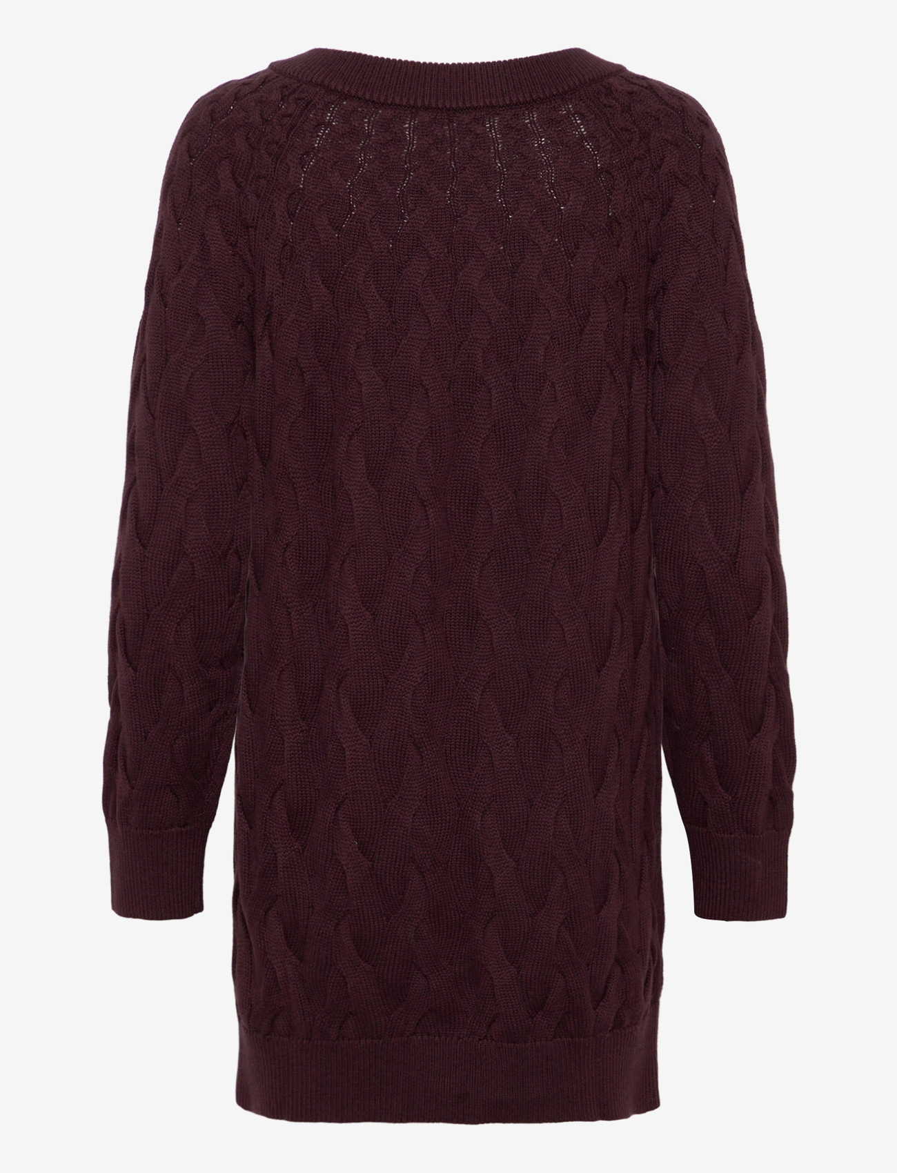 Calvin Klein Jeans - COTTON CABLE  TUNIC DRESS - knitted dresses - mocha brown - 2