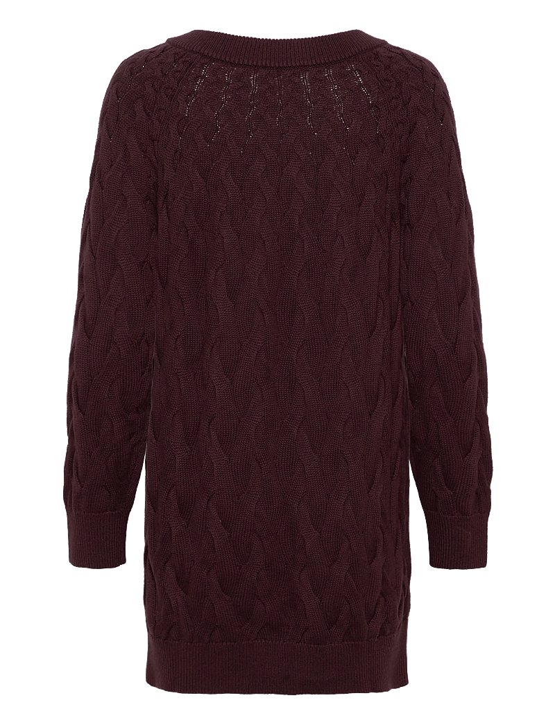 Calvin Klein Jeans - COTTON CABLE TUNIC DRESS - knitted dresses - mocha brown - 2