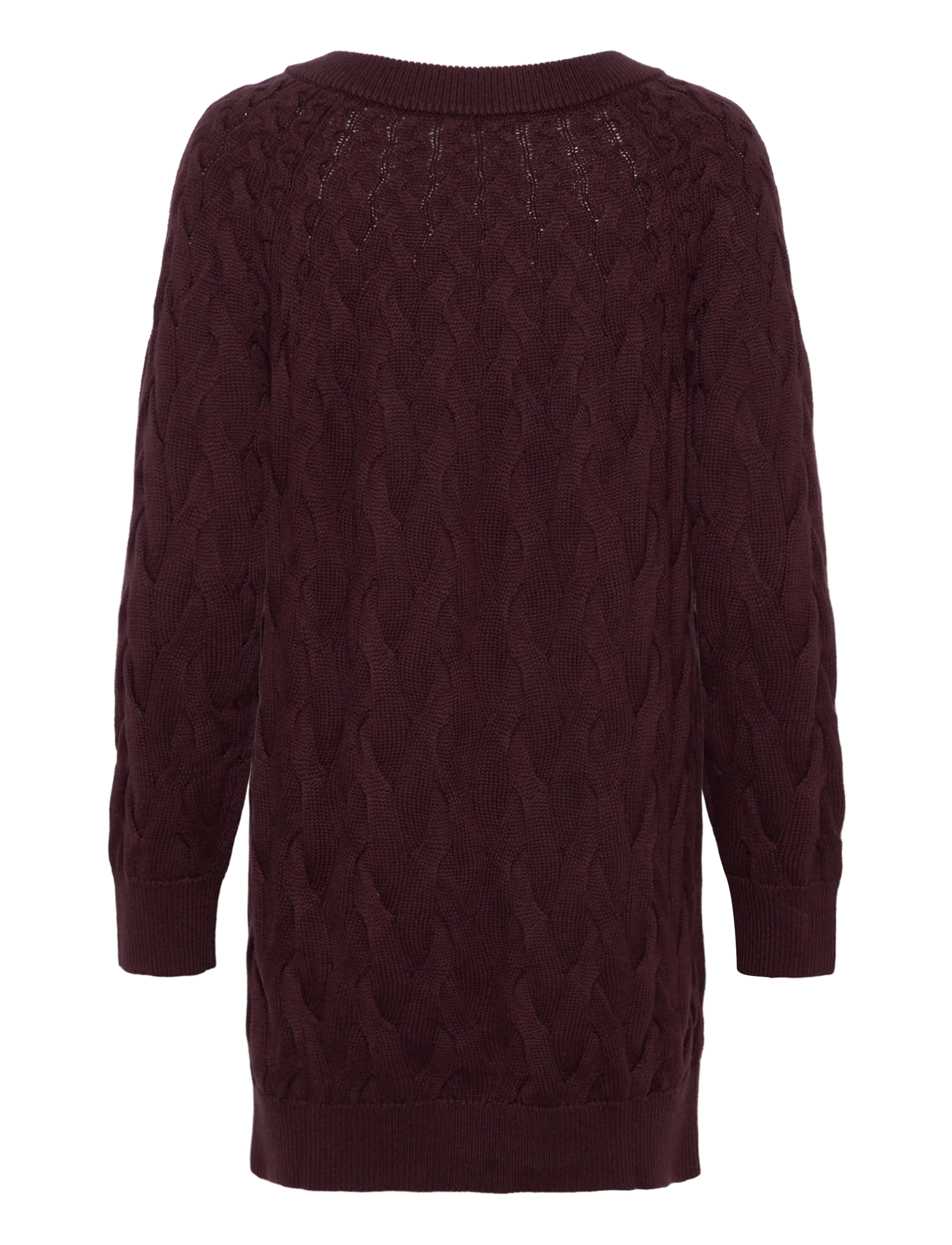 Calvin Klein Jeans - COTTON CABLE  TUNIC DRESS - strikkjoler - mocha brown - 2