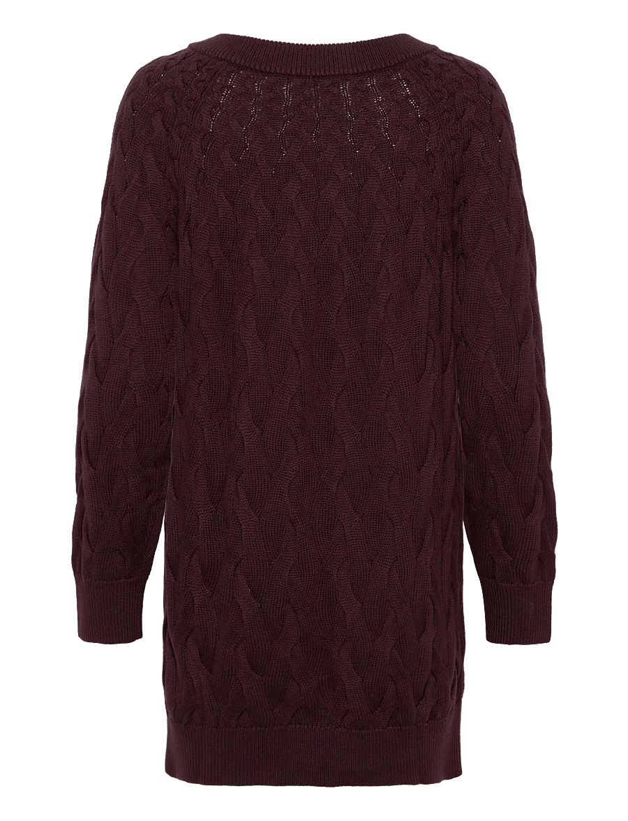 Calvin Klein Jeans - COTTON CABLE TUNIC DRESS - knitted dresses - mocha brown - 2