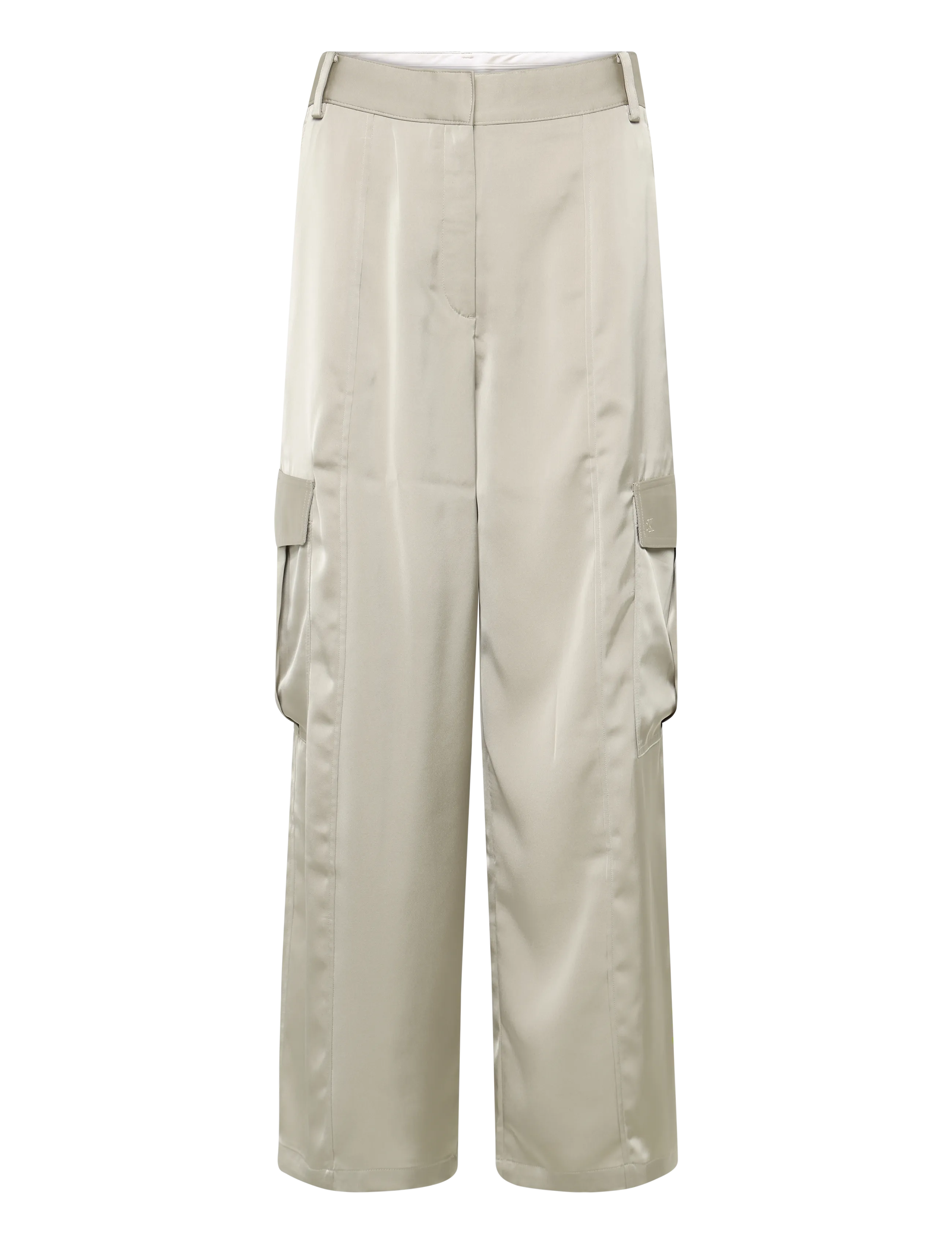 Calvin Klein Jeans SATIN CARGO PANT - Spodnie Cargo - ANCIENT MARBLE / beige