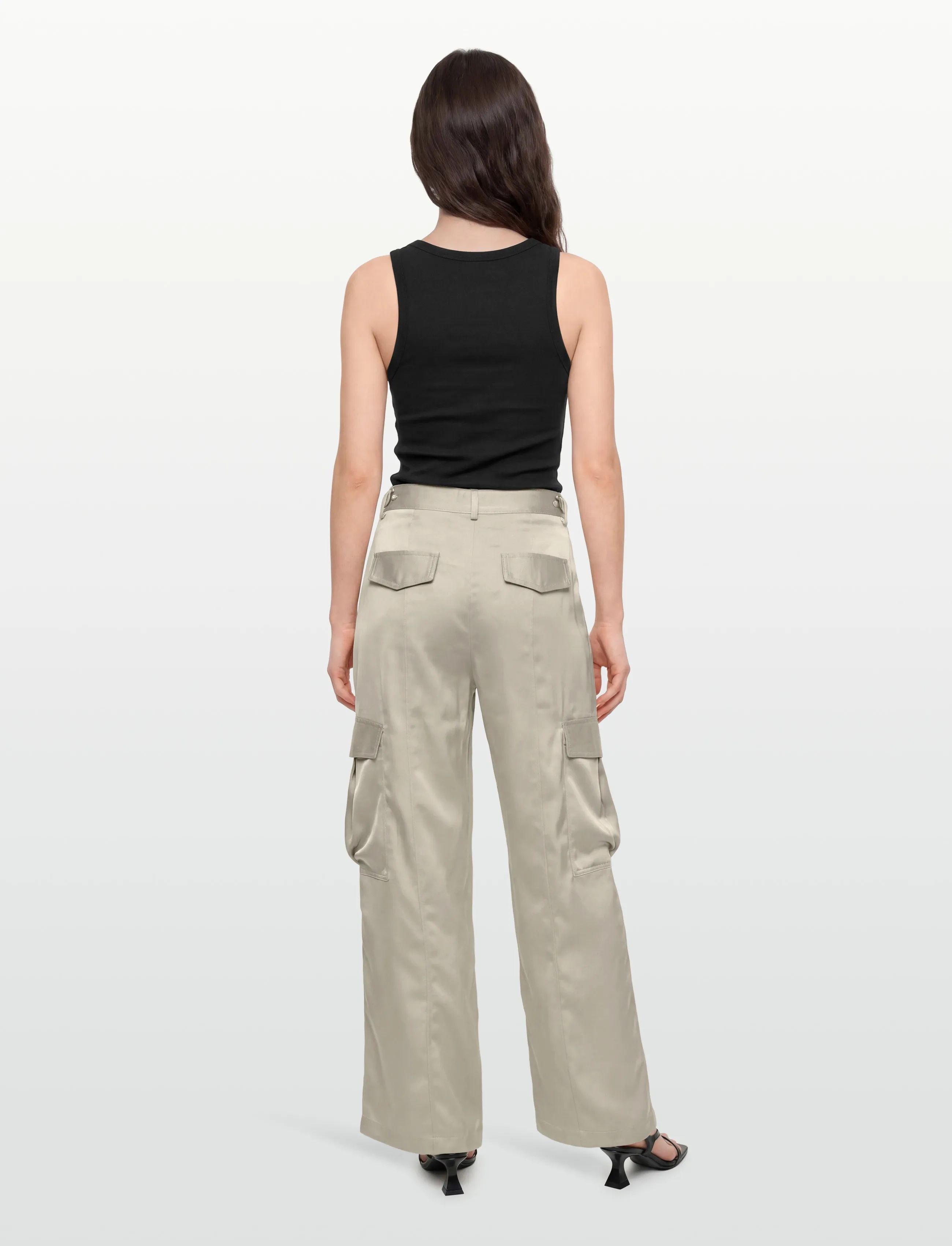 Calvin Klein Jeans - SATIN CARGO PANT - cargobukser - ancient marble - 4