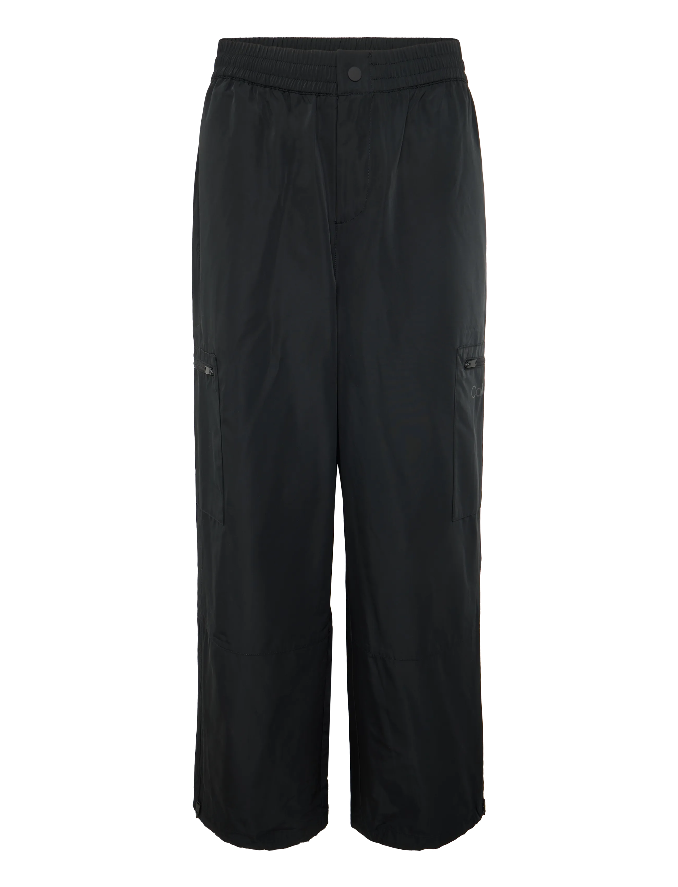 Calvin Klein Jeans TECH ZIPPER PANT - Raka byxor - BLACK / black