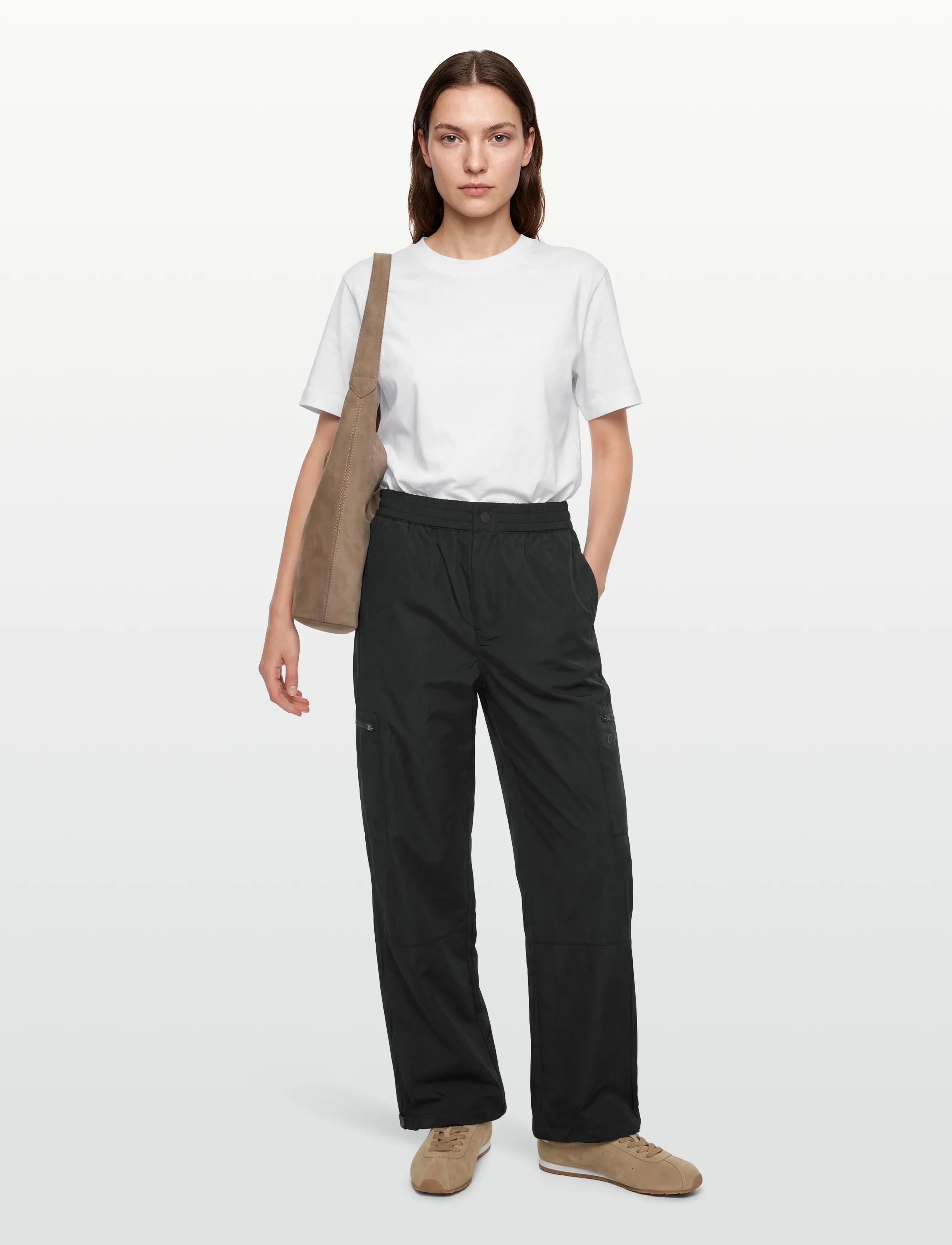 Calvin Klein Jeans Tech Zipper Pant, Kvinder, Tech Cargo Bukser, Sort, Str: XS