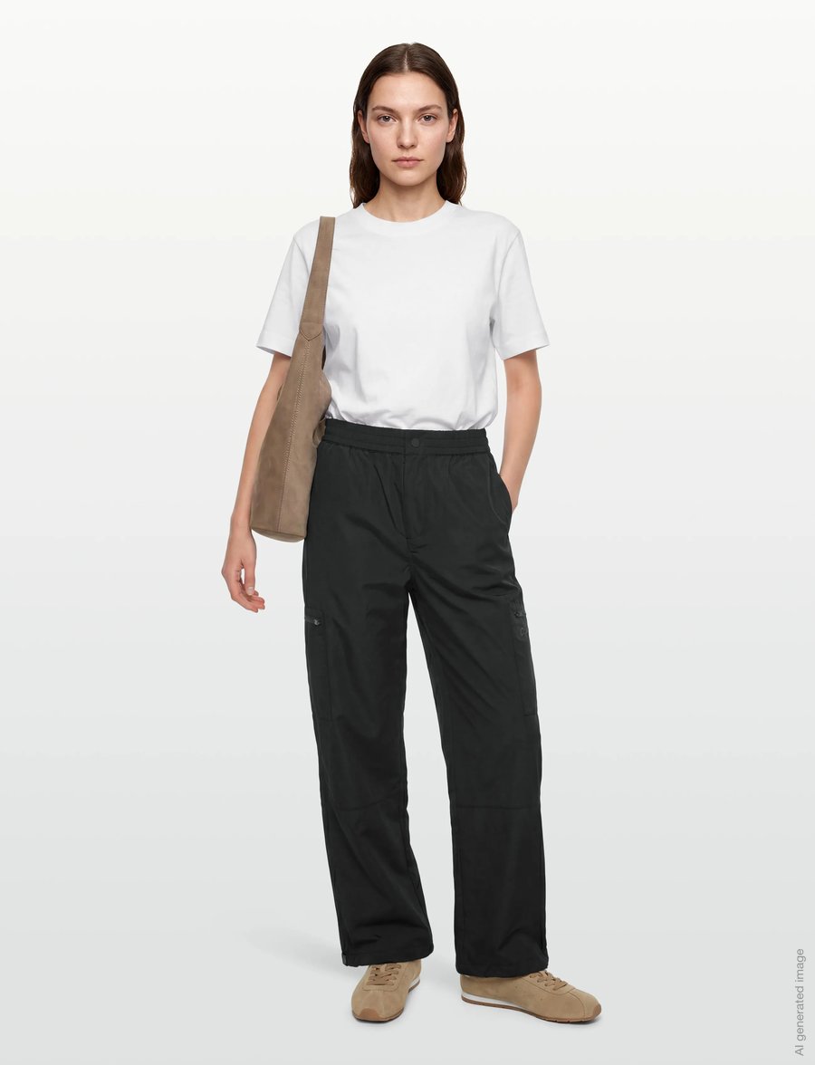 Calvin Klein Jeans - TECH ZIPPER PANT - straight leg trousers - black - 0