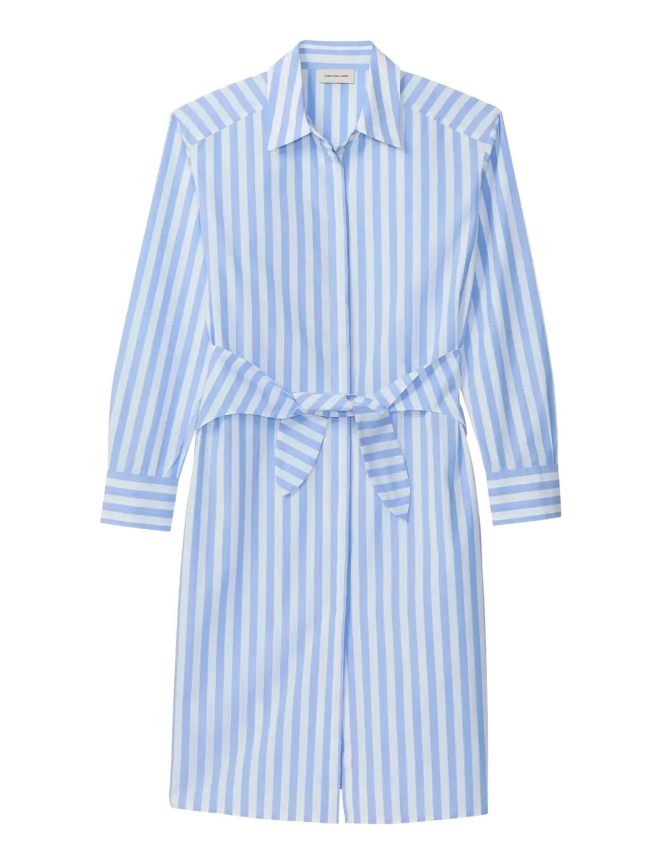 CALVIN KLEIN JEANS Yarndye Baumwolle Poplin Shirtdress Blau - S - Damen