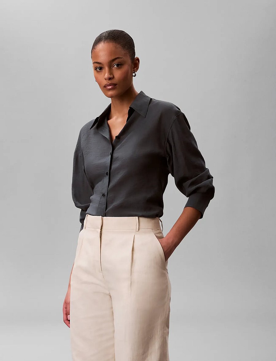 Calvin Klein Jeans - VOILE LS SHIRT - långärmade skjortor - biloxi blues - 3
