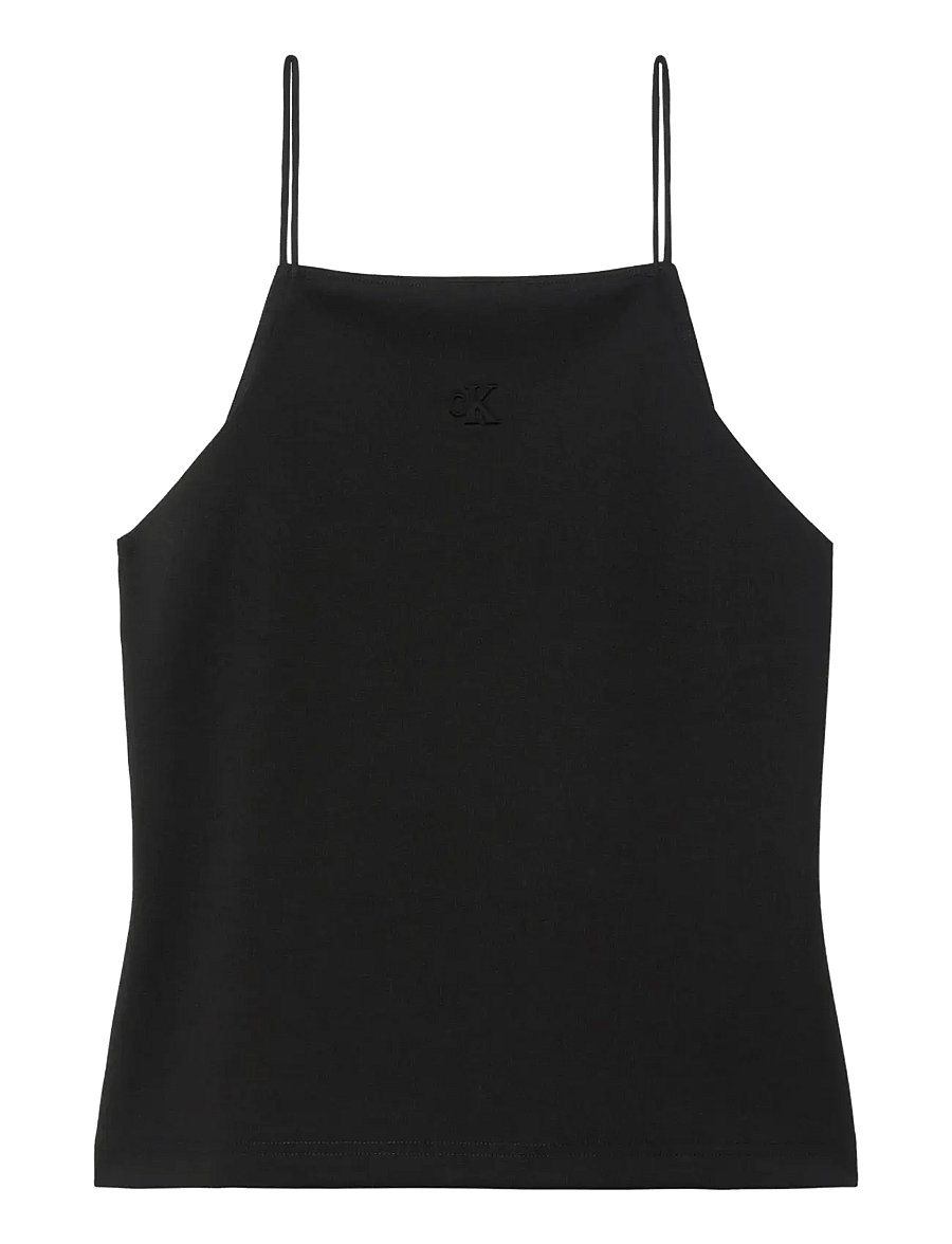 Calvin Klein Jeans - SL PONTE MONOGRAM CAMI - varrukateta topid - black - 1