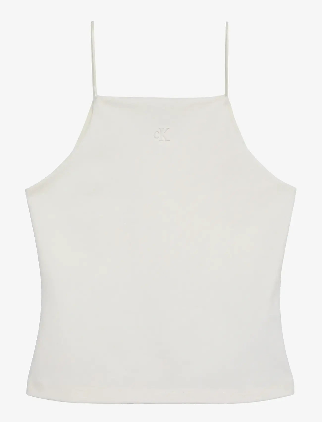 Calvin Klein Jeans - SL PONTE MONOGRAM CAMI - sleeveless tops - tofu - 1
