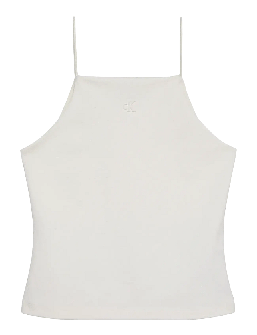 Calvin Klein Jeans - SL PONTE MONOGRAM CAMI - varrukateta topid - tofu - 1