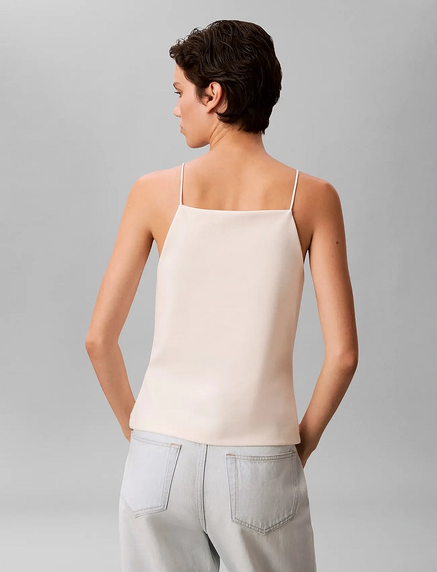 Calvin Klein Jeans - SL PONTE MONOGRAM CAMI - varrukateta topid - tofu - 2