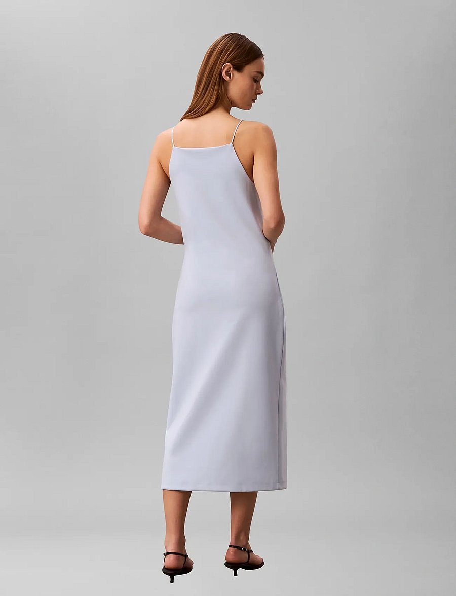 Calvin Klein Jeans - SL PONTE MONOGRAM CAMI DRESS - hlýrakjólar - breezy blue - 3