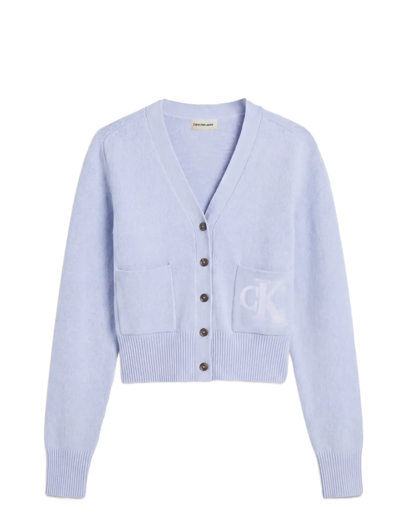 Calvin Klein Jeans - WOOL COTTON RAGLAN CARDIGAN - cardigans - sweet blue - 1
