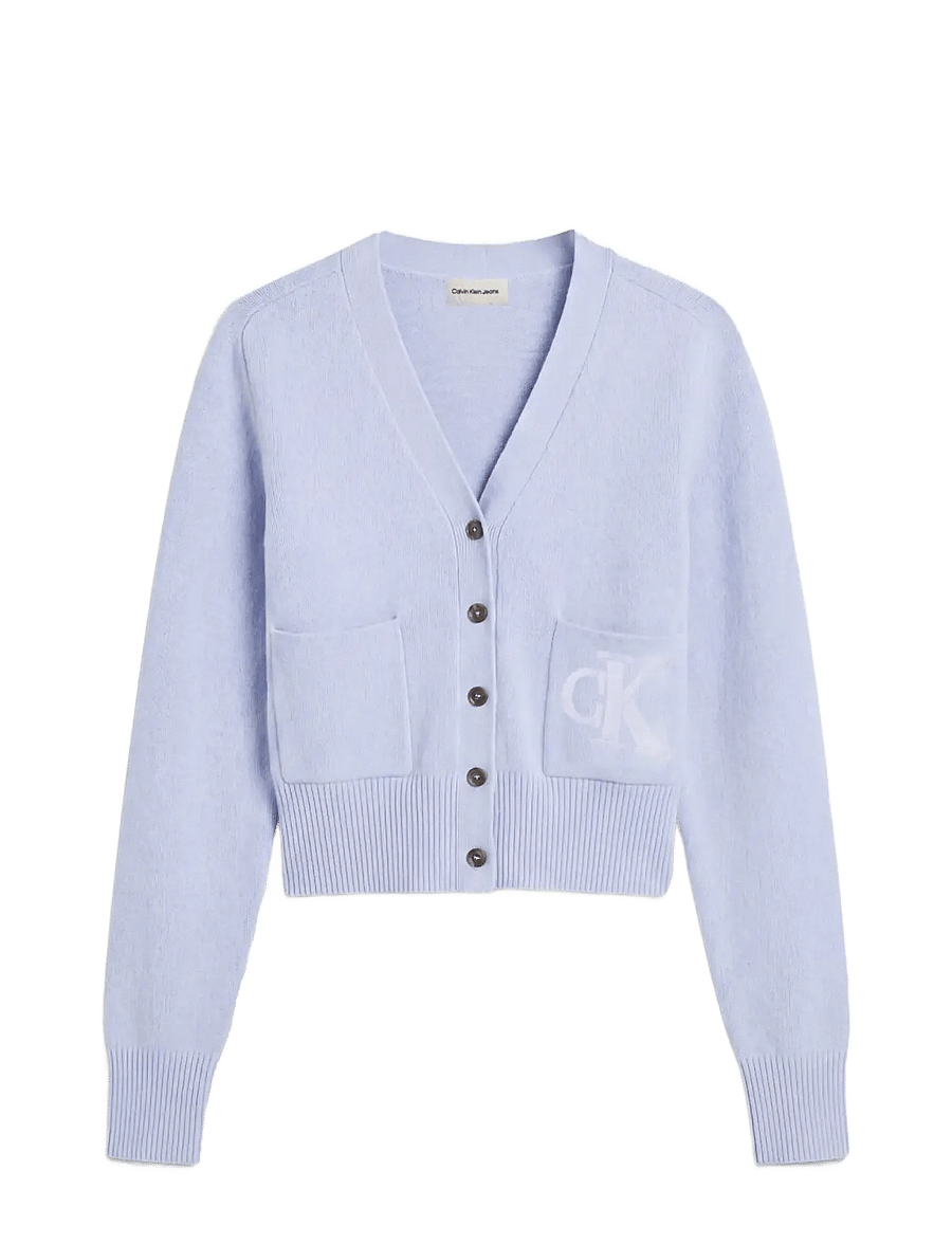 Calvin Klein Jeans - WOOL COTTON RAGLAN CARDIGAN - cardigans - sweet blue - 1