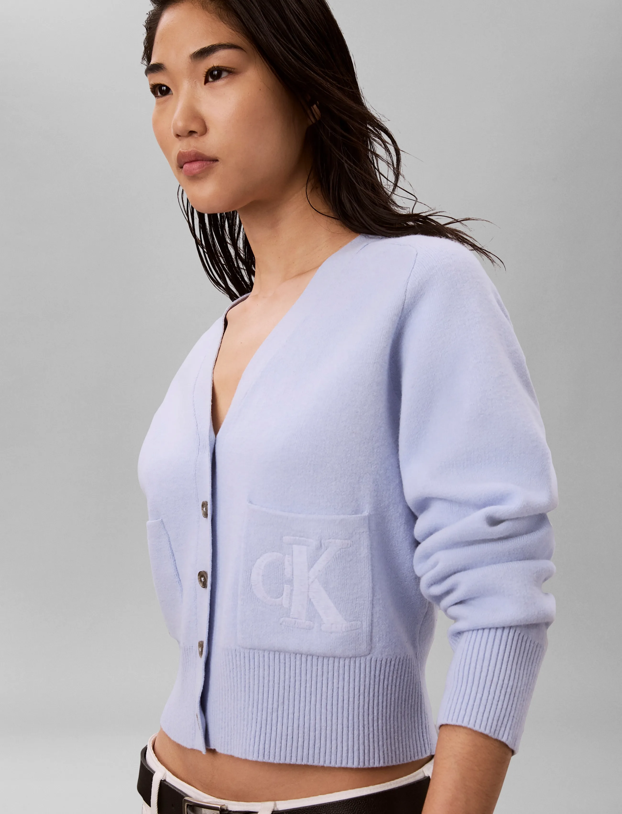 Wool Cotton Raglan Cardigan 4