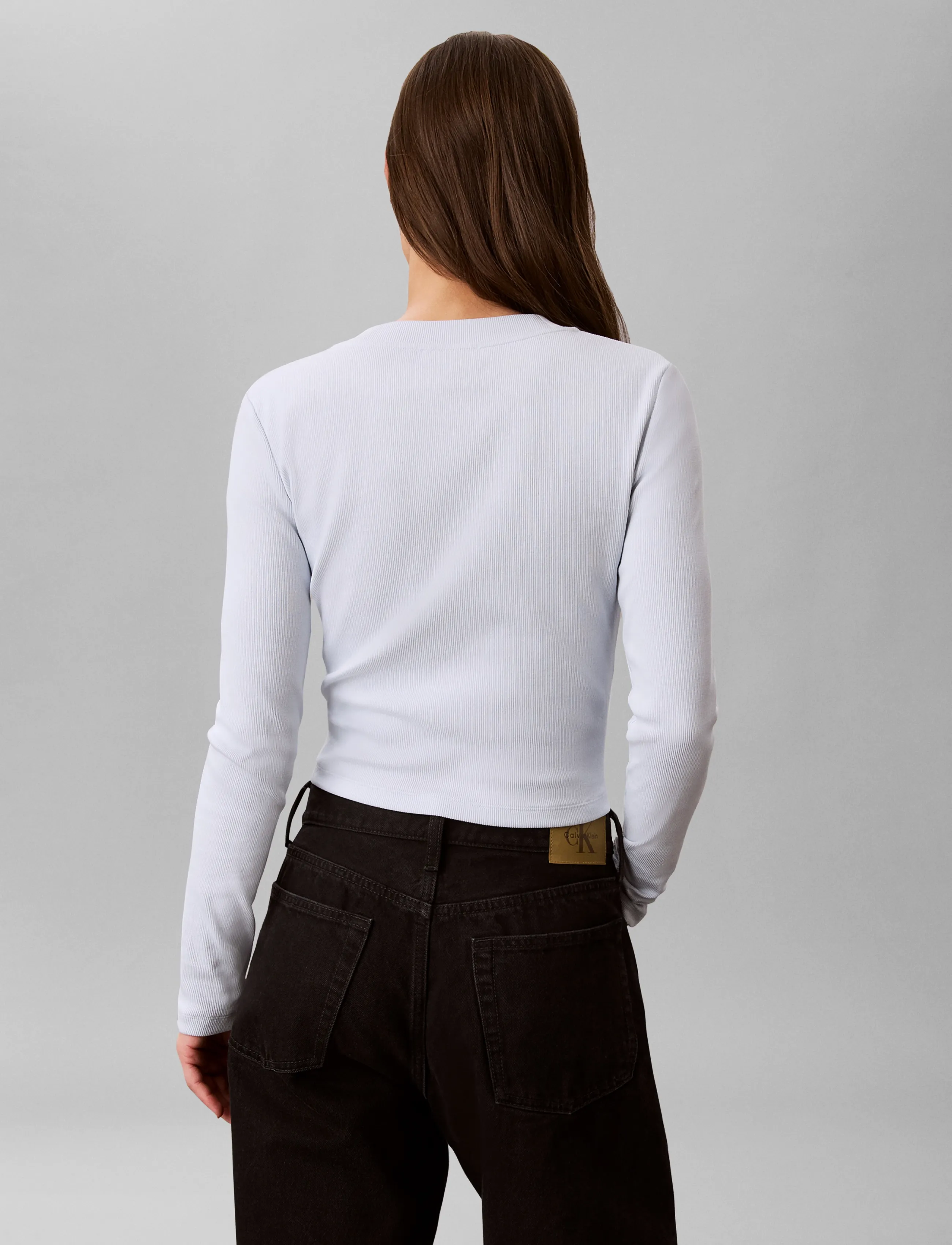 Calvin Klein Jeans - LS MONOLOGO BABY TEE - plein air - 2