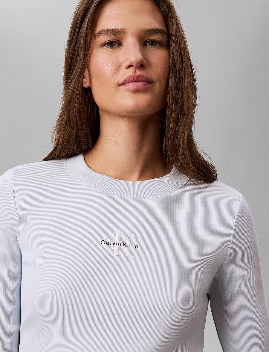 Calvin Klein Jeans - LS MONOLOGO BABY TEE - langärmlige tops - plein air - 4