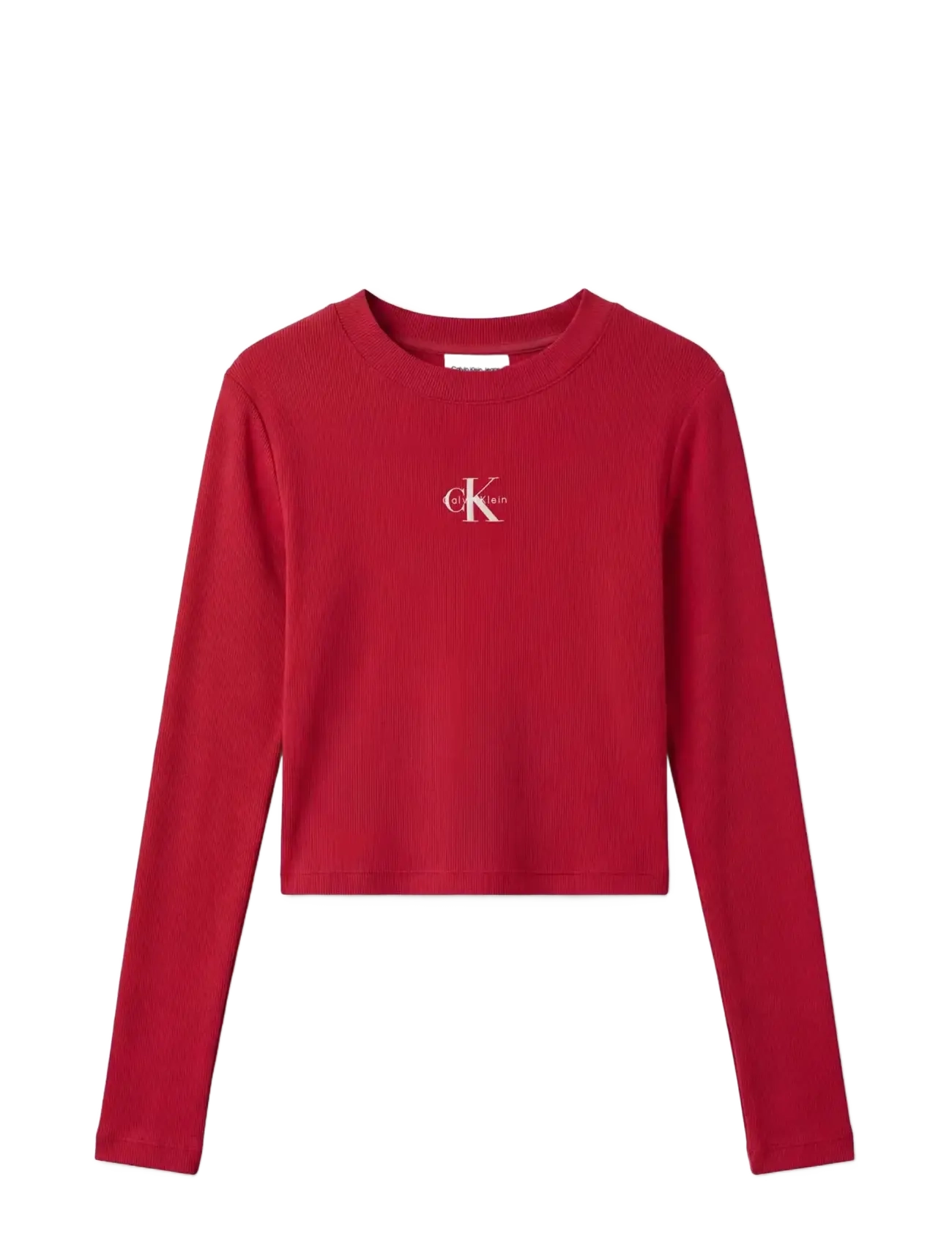 Calvin Klein Jeans LS MONOLOGO BABY TEE - T-shirts & Toppar - RIO RED / red