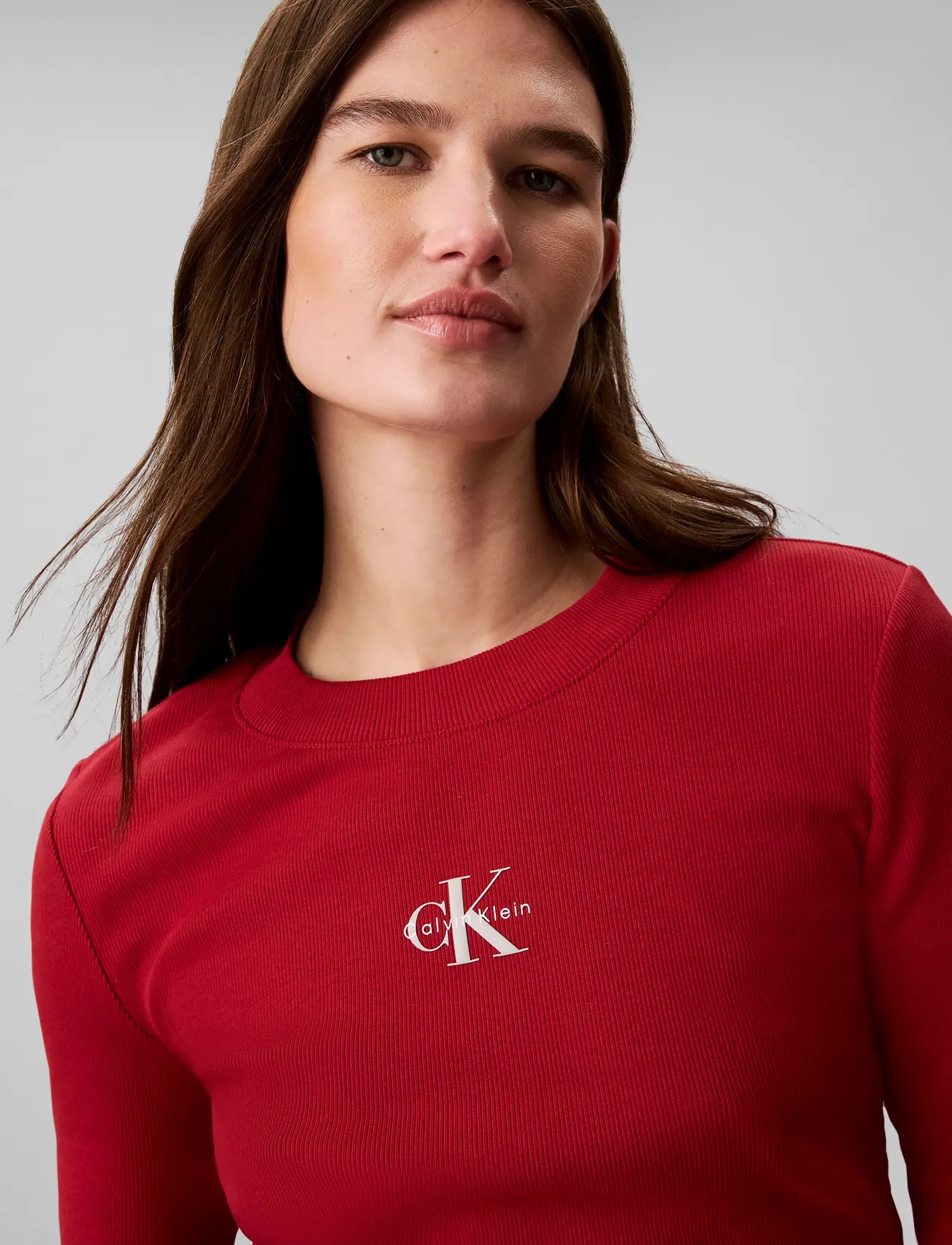 Calvin Klein Jeans Ls Monologo Baby Tee t-shirts dam – bild 4