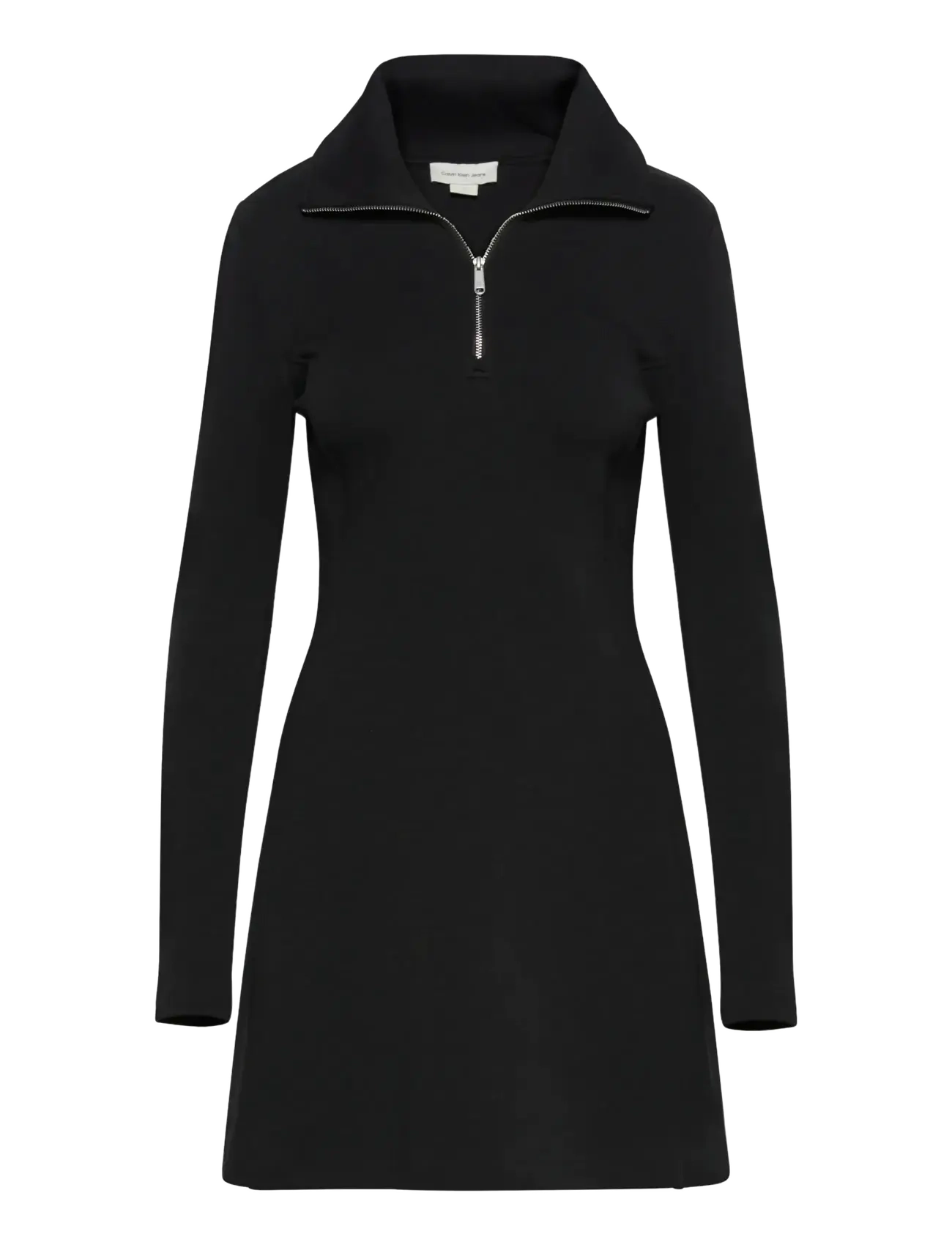 Calvin Klein Jeans A- SCUBA FIT & FLARE HALF ZIP DR - Calvin Klein - BLACK / black