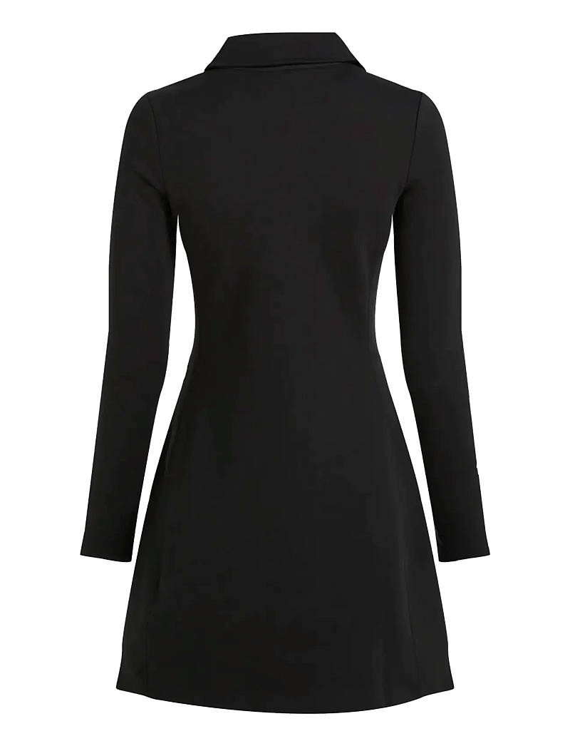 Calvin Klein Jeans - A- SCUBA FIT & FLARE HALF ZIP DR - short dresses - black - 2