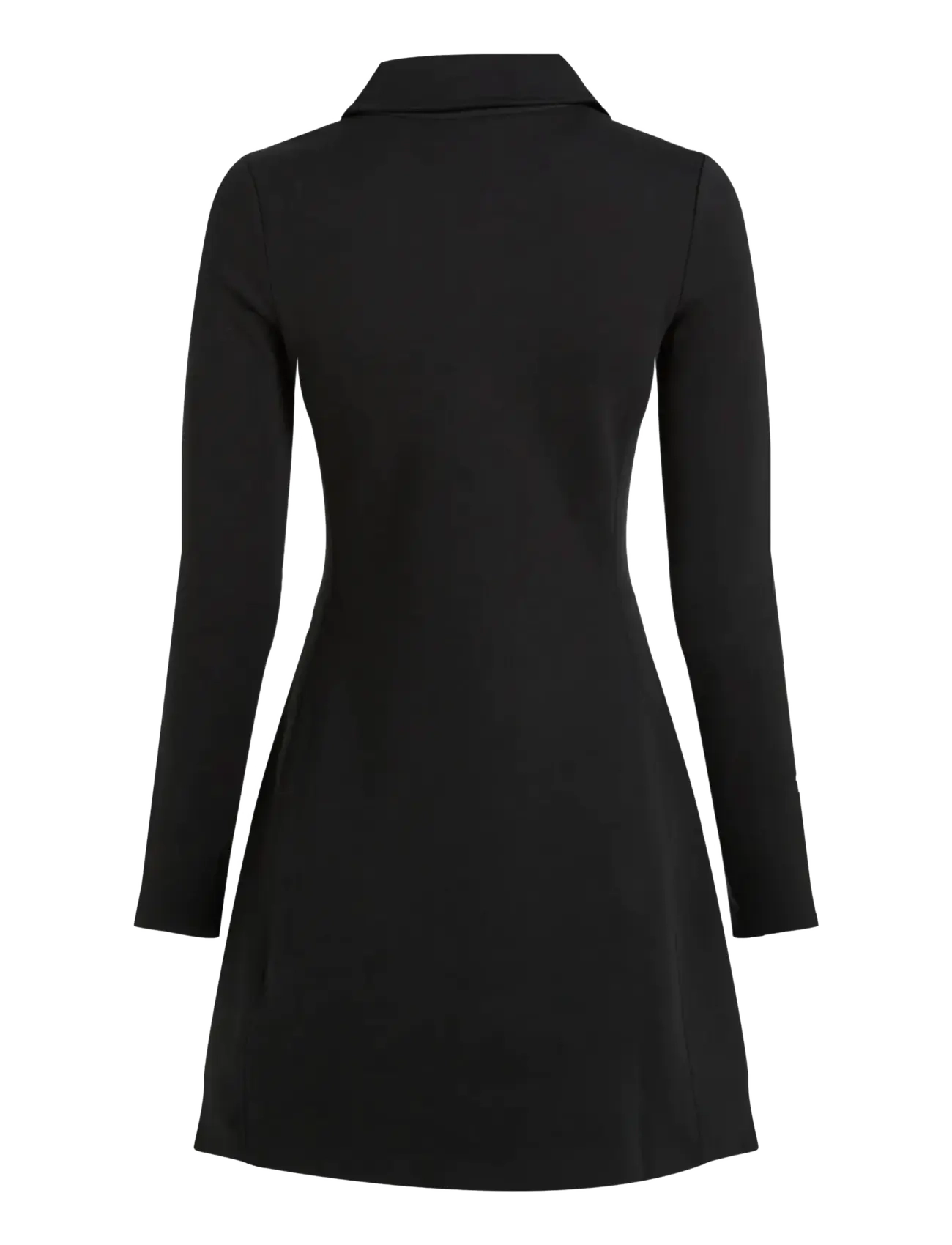 Calvin Klein Jeans - A- SCUBA FIT & FLARE HALF ZIP DR - stuttir kjólar - black - 2