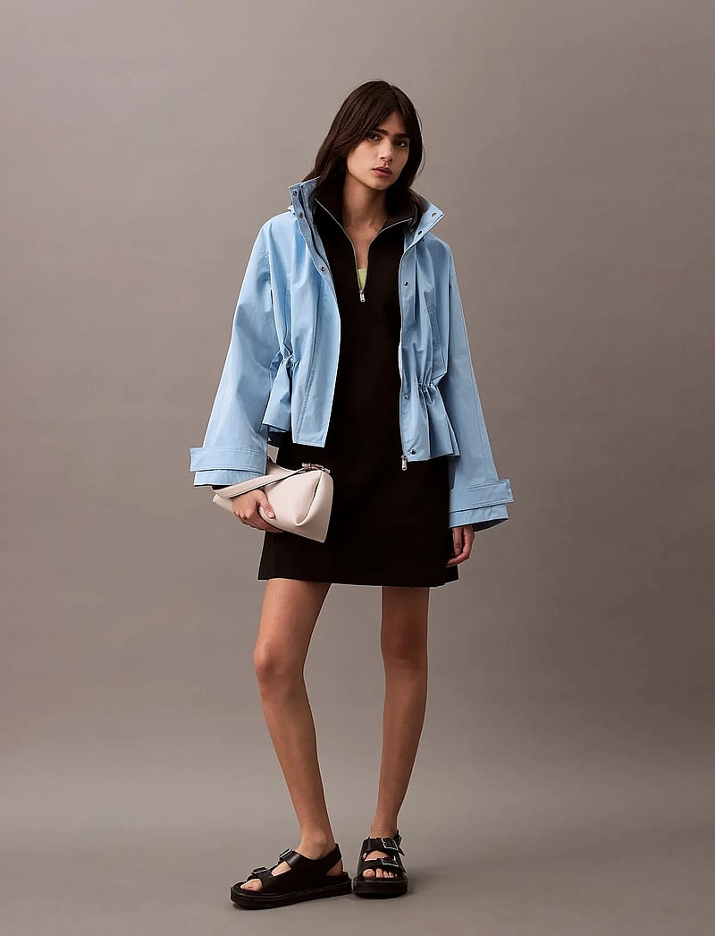 Calvin Klein Jeans - A- SCUBA FIT & FLARE HALF ZIP DR - short dresses - black - 5