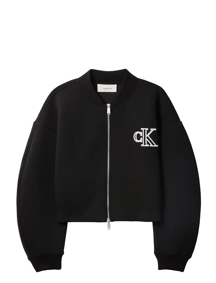 Calvin Klein Jeans - CROPPED SPORTY SCUBA BOMBER - lentejassen - black - 1