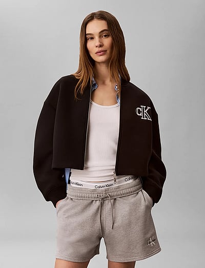 Cropped Sporty Scuba Bomber - Bomber Jakker