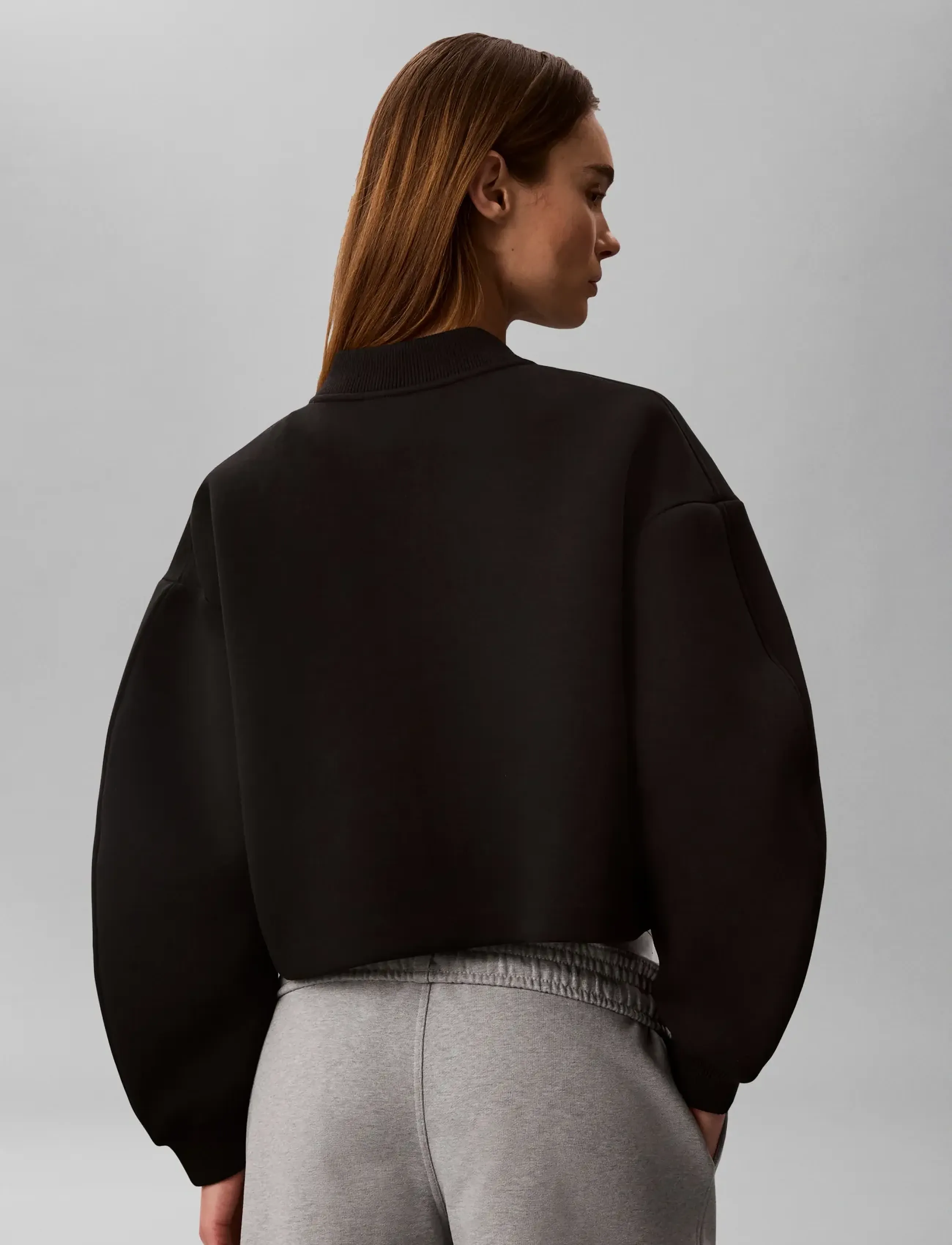 Calvin Klein Jeans - CROPPED SPORTY SCUBA BOMBER - vorjakkar - black - 2