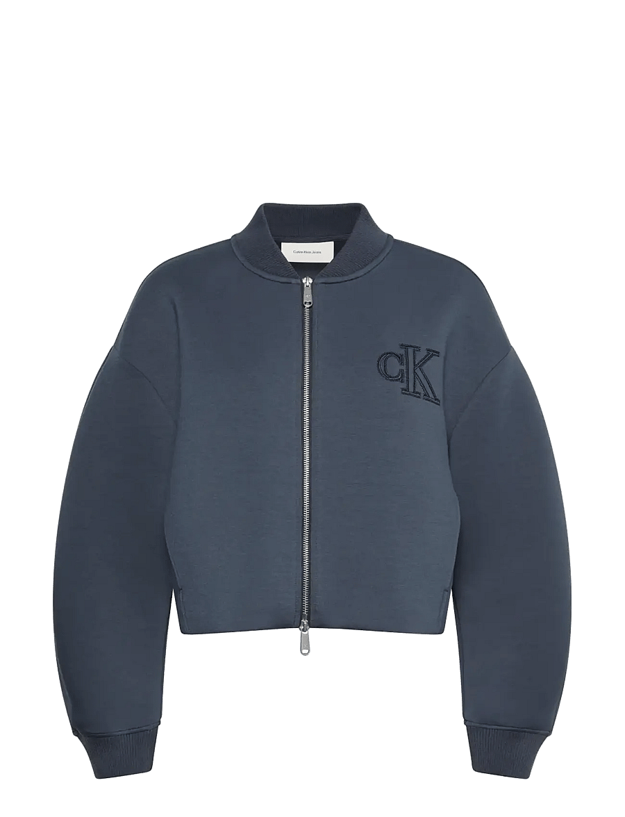 Calvin Klein Jeans - CROPPED SPORTY SCUBA BOMBER - forårsjakker - india ink - 1