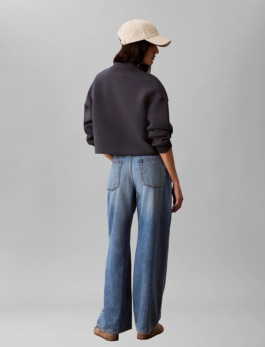 Calvin Klein Jeans - CROPPED SPORTY SCUBA BOMBER - forårsjakker - india ink - 2