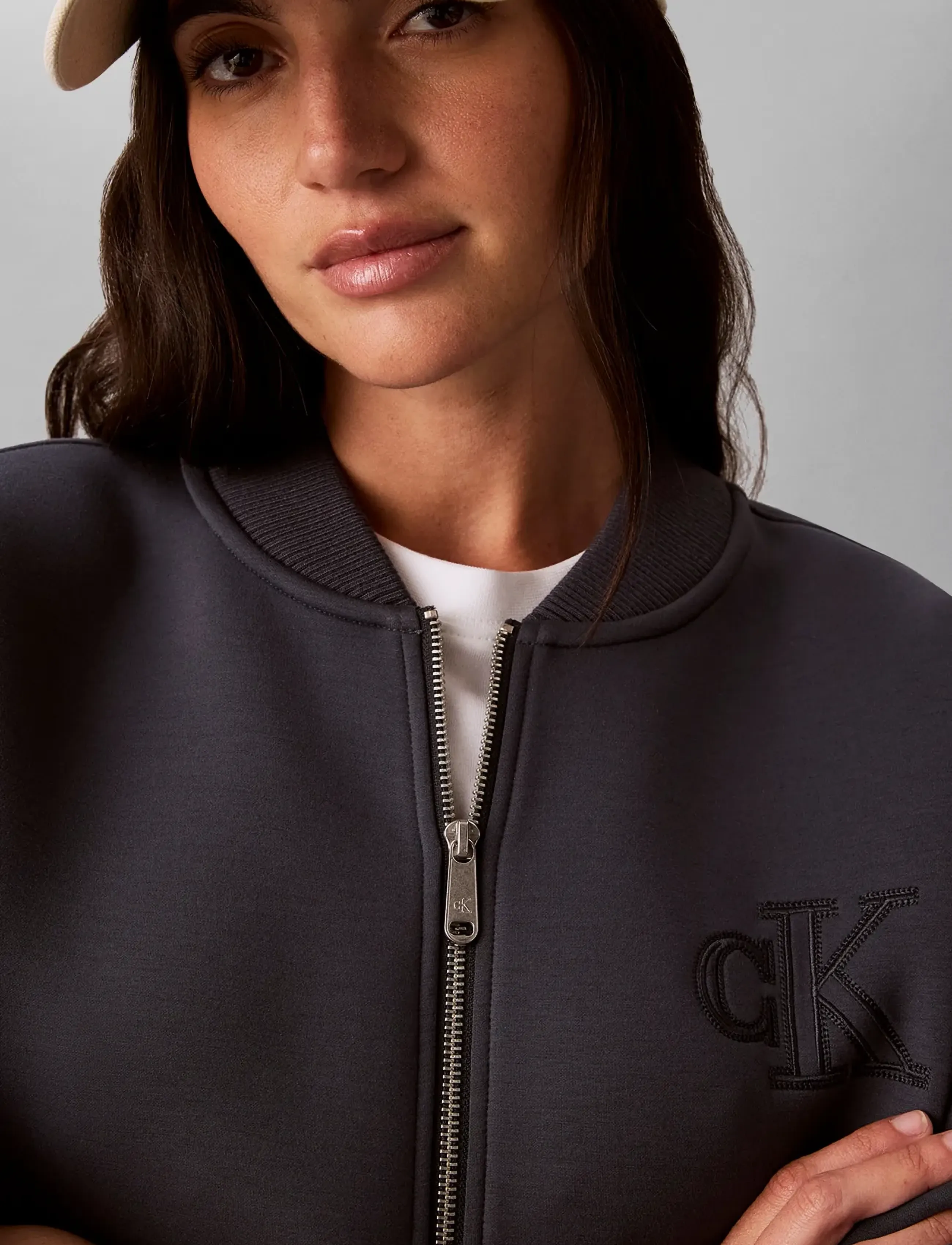 Calvin Klein Jeans - CROPPED SPORTY SCUBA BOMBER - forårsjakker - india ink - 3