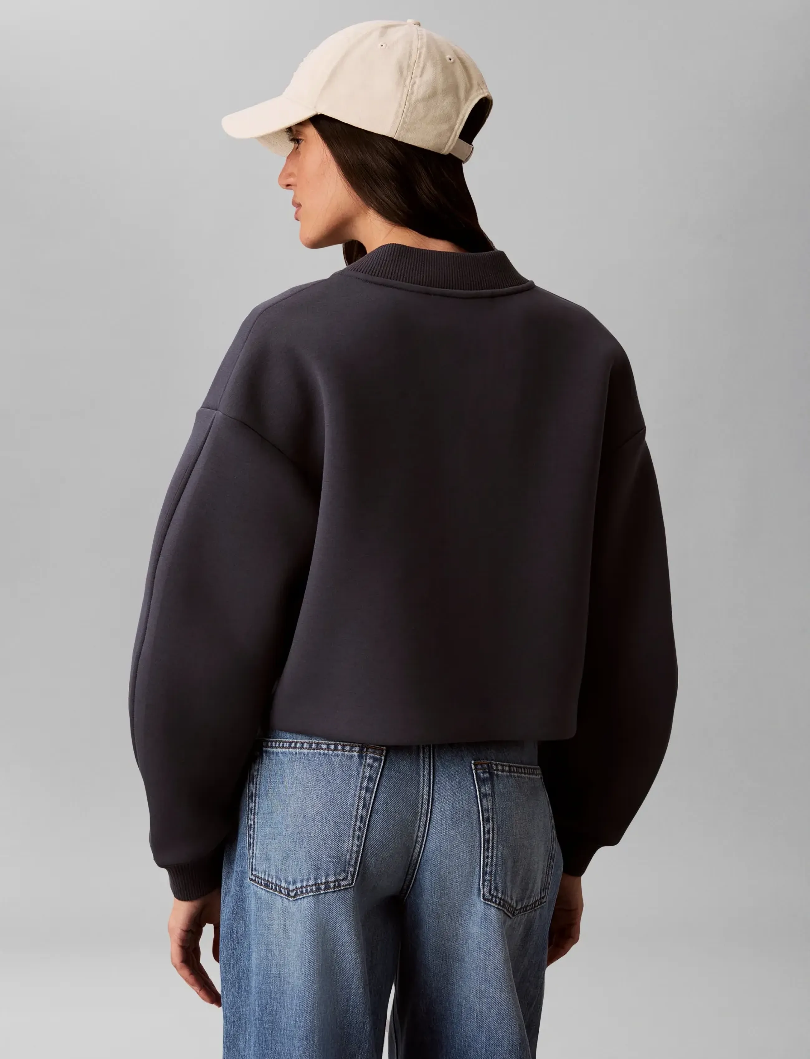 Calvin Klein Jeans - CROPPED SPORTY SCUBA BOMBER - forårsjakker - india ink - 4
