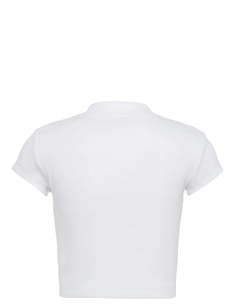 Calvin Klein Jeans - MONOLOGO BABY RIB TEE - crop tops - bright white - 2
