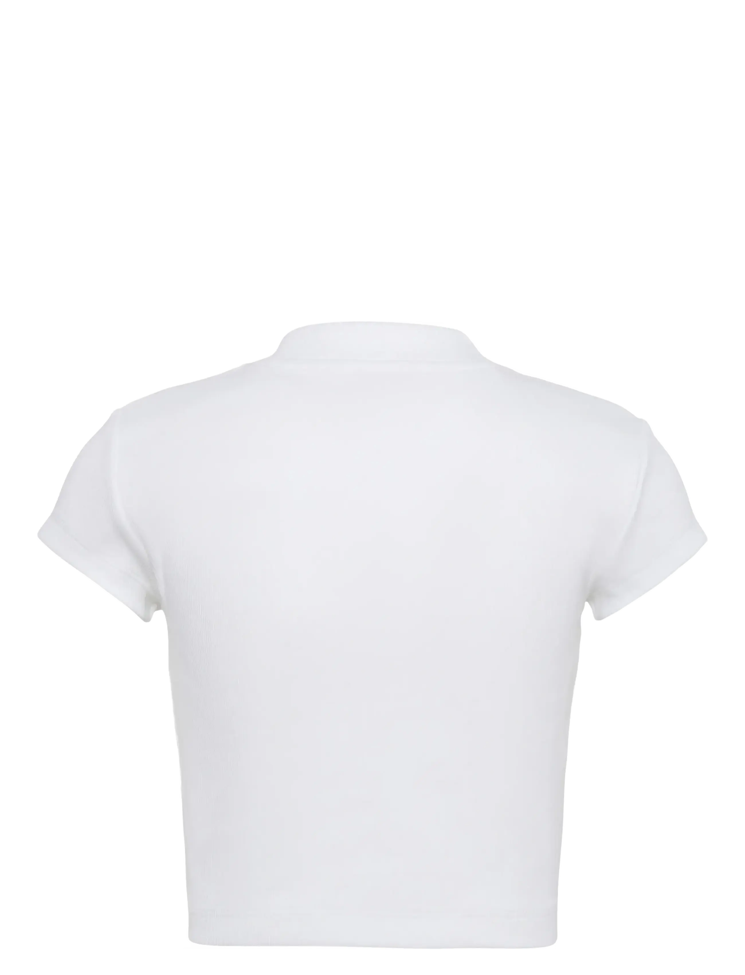 Calvin Klein Jeans - MONOLOGO BABY RIB TEE - crop tops - bright white - 2