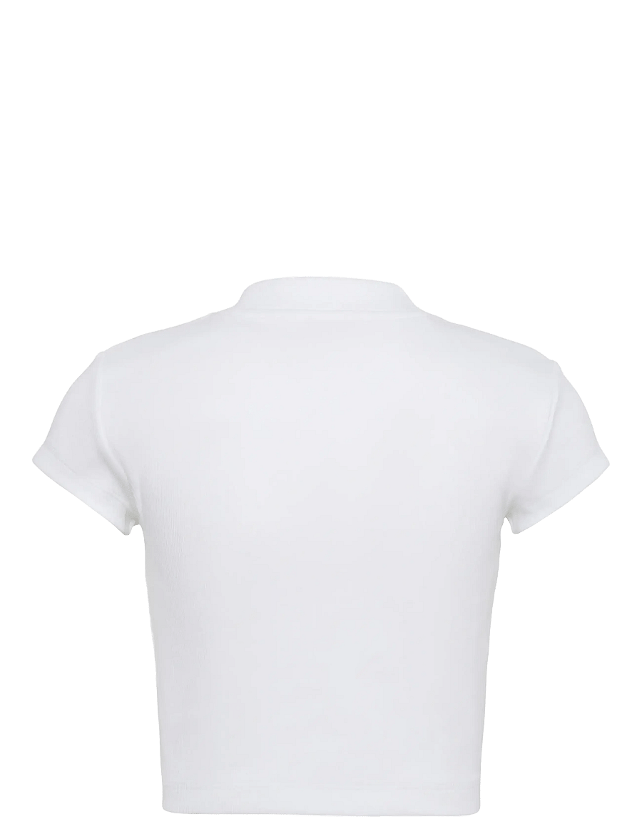 Calvin Klein Jeans - MONOLOGO BABY RIB TEE - crop tops - bright white - 2