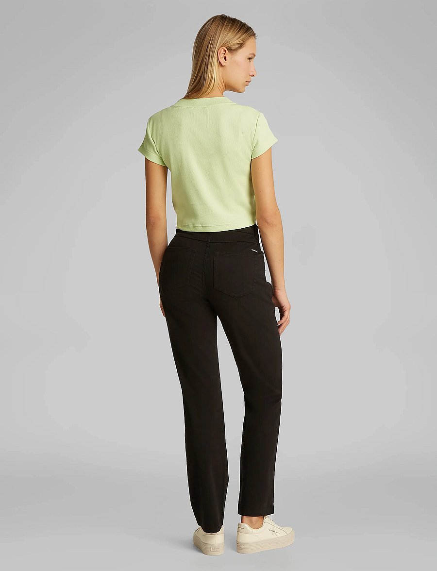Calvin Klein Jeans - MONOLOGO BABY RIB TEE - crop tops - butterfly - 3
