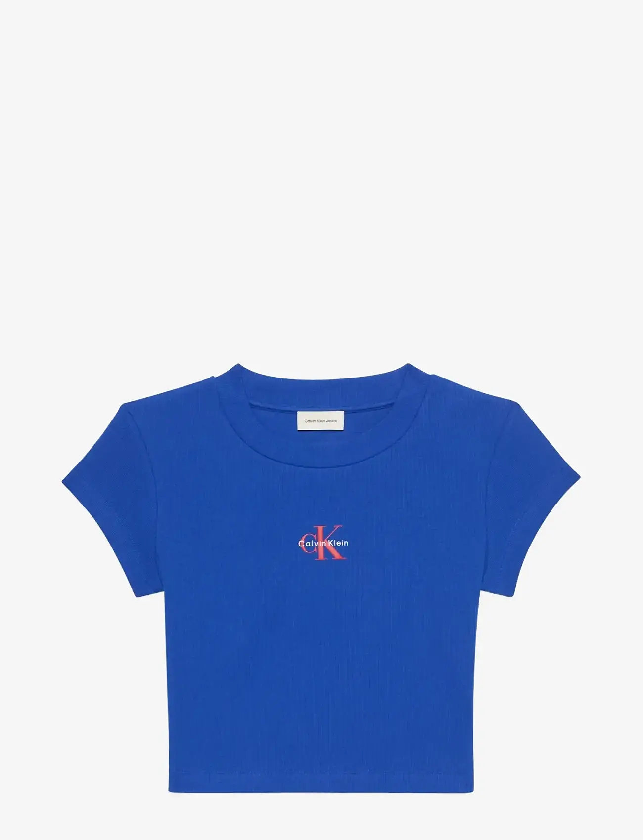 Calvin Klein Jeans - MONOLOGO BABY RIB TEE - nabapluusid - cobalt - 1