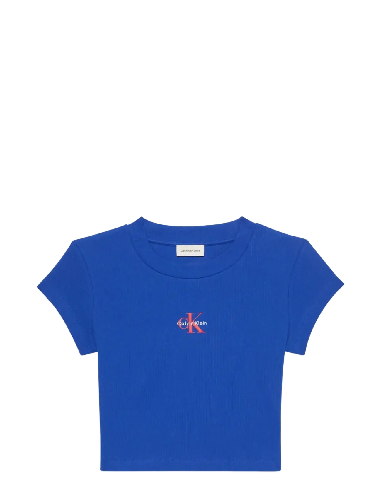 Calvin Klein Jeans MONOLOGO BABY RIB TEE - Calvin Klein - COBALT / blue