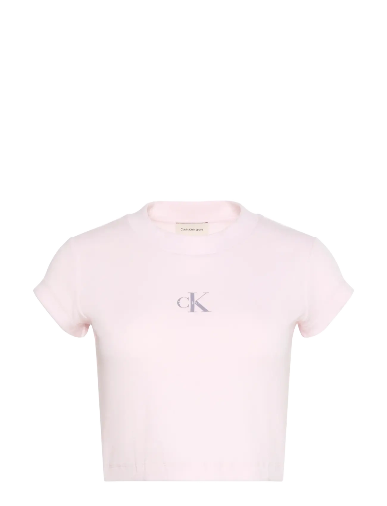 Calvin Klein Jeans - MONOLOGO BABY RIB TEE - crop tops - crystal blush - 1