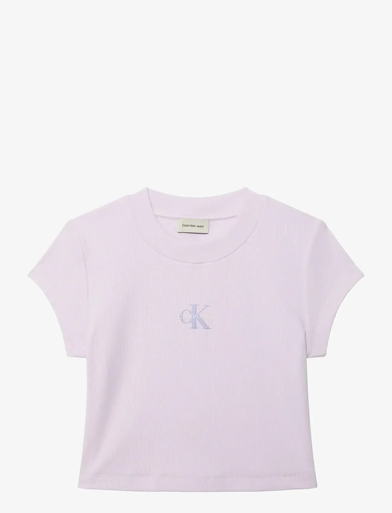 Calvin Klein Jeans - MONOLOGO BABY RIB TEE - crop tops - island lilac - 1