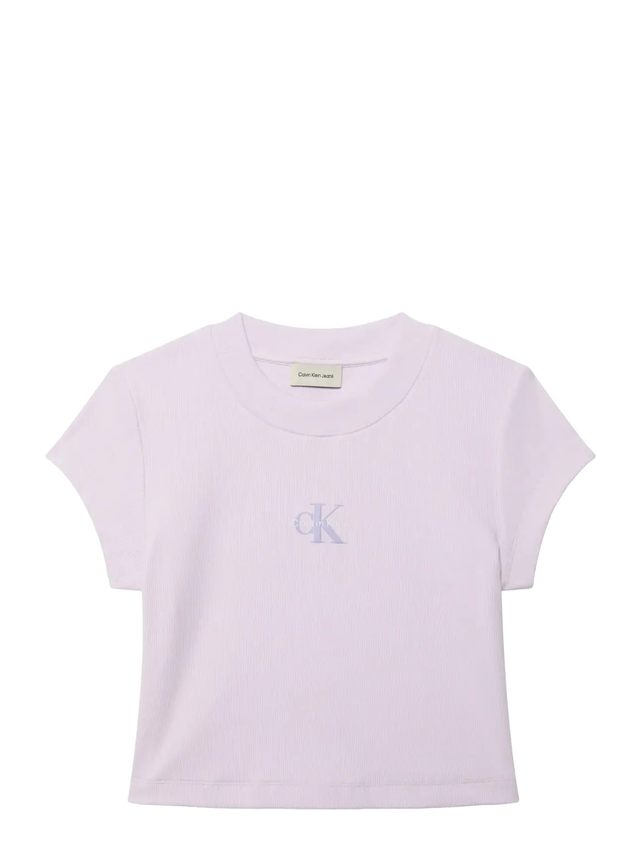 Calvin Klein Jeans MONOLOGO BABY RIB TEE - Calvin Klein - ISLAND LILAC / purple
