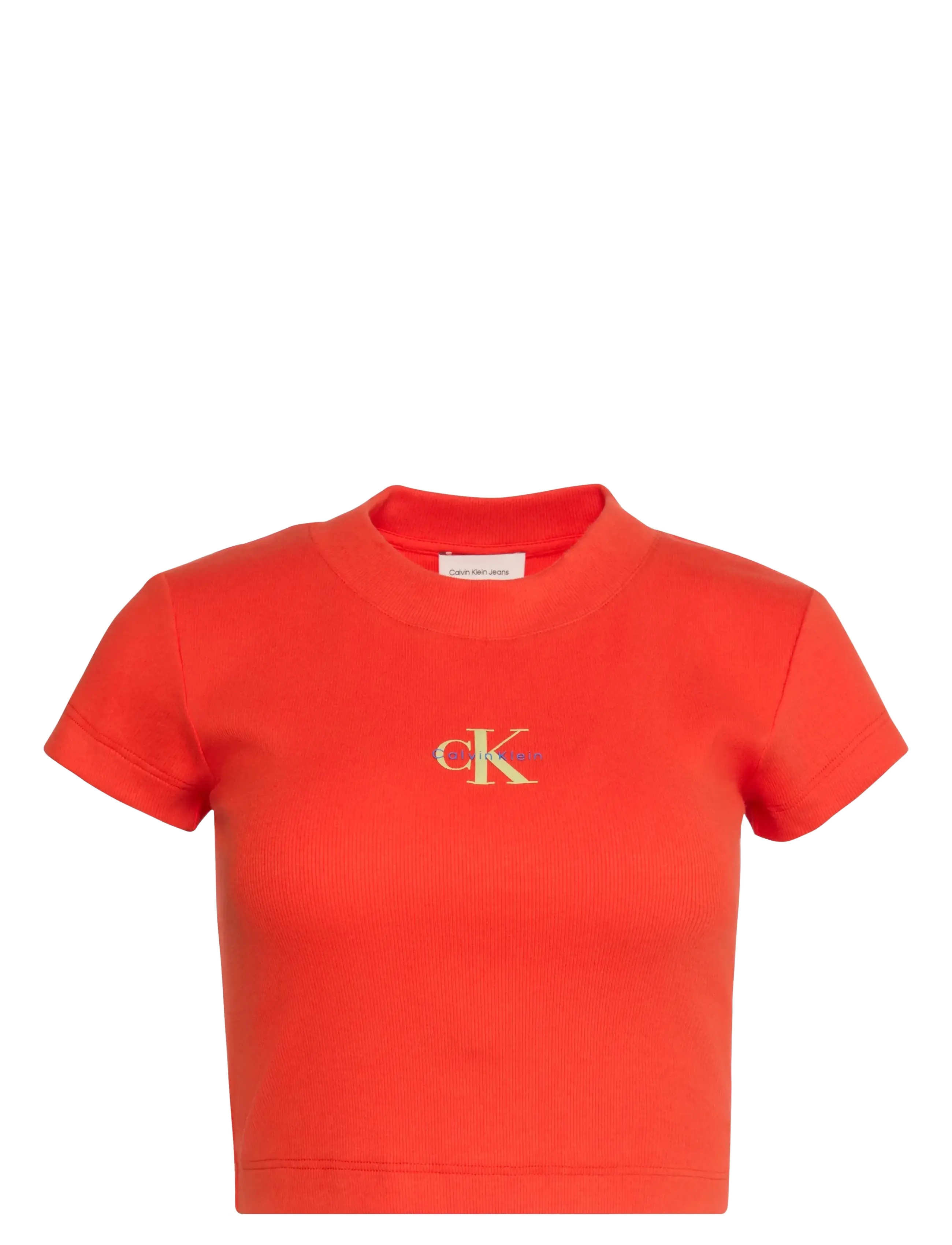Calvin Klein Jeans MONOLOGO BABY RIB TEE - Calvin Klein - REDALERT / red