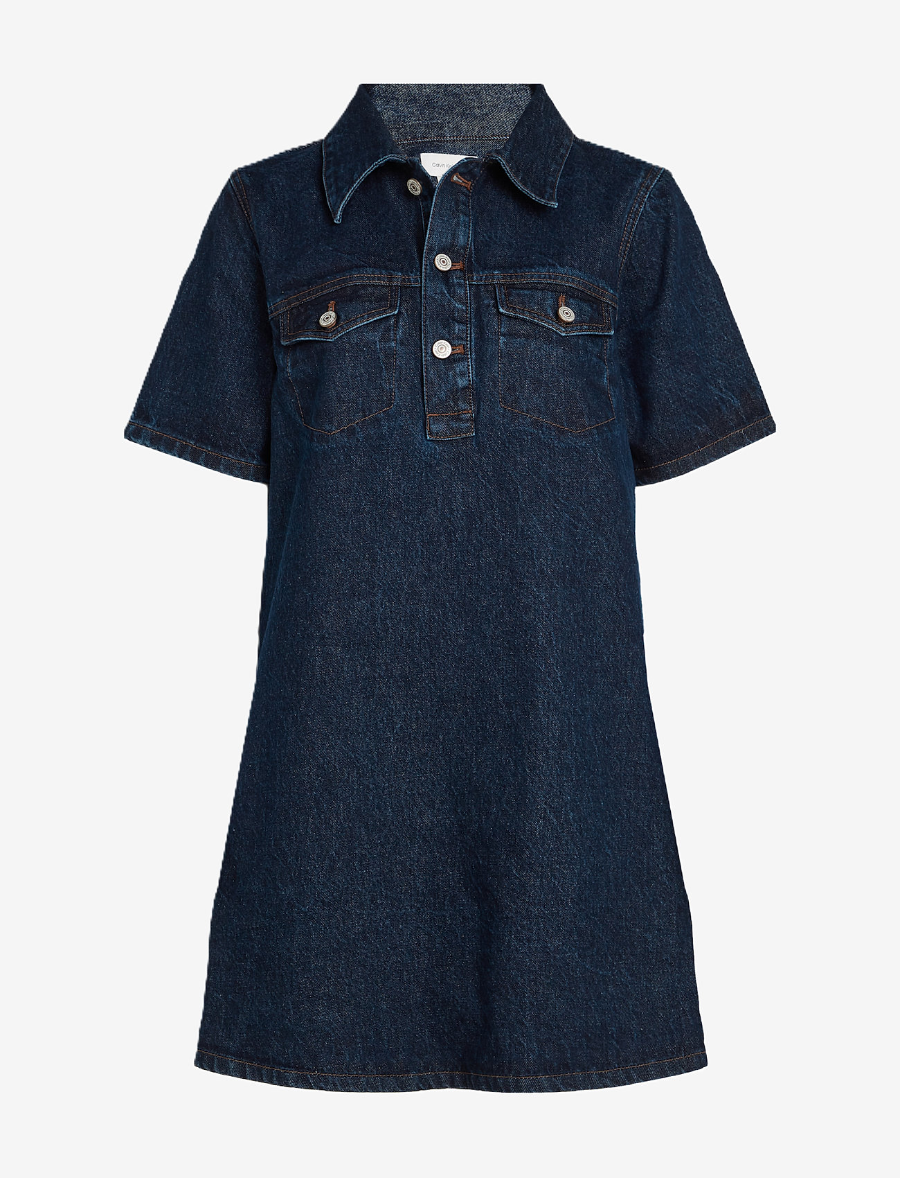 Calvin Klein Jeans - POPOVER DENIM DRESS DARK CK BLUE - teksakleidid - dark ck blue - 1