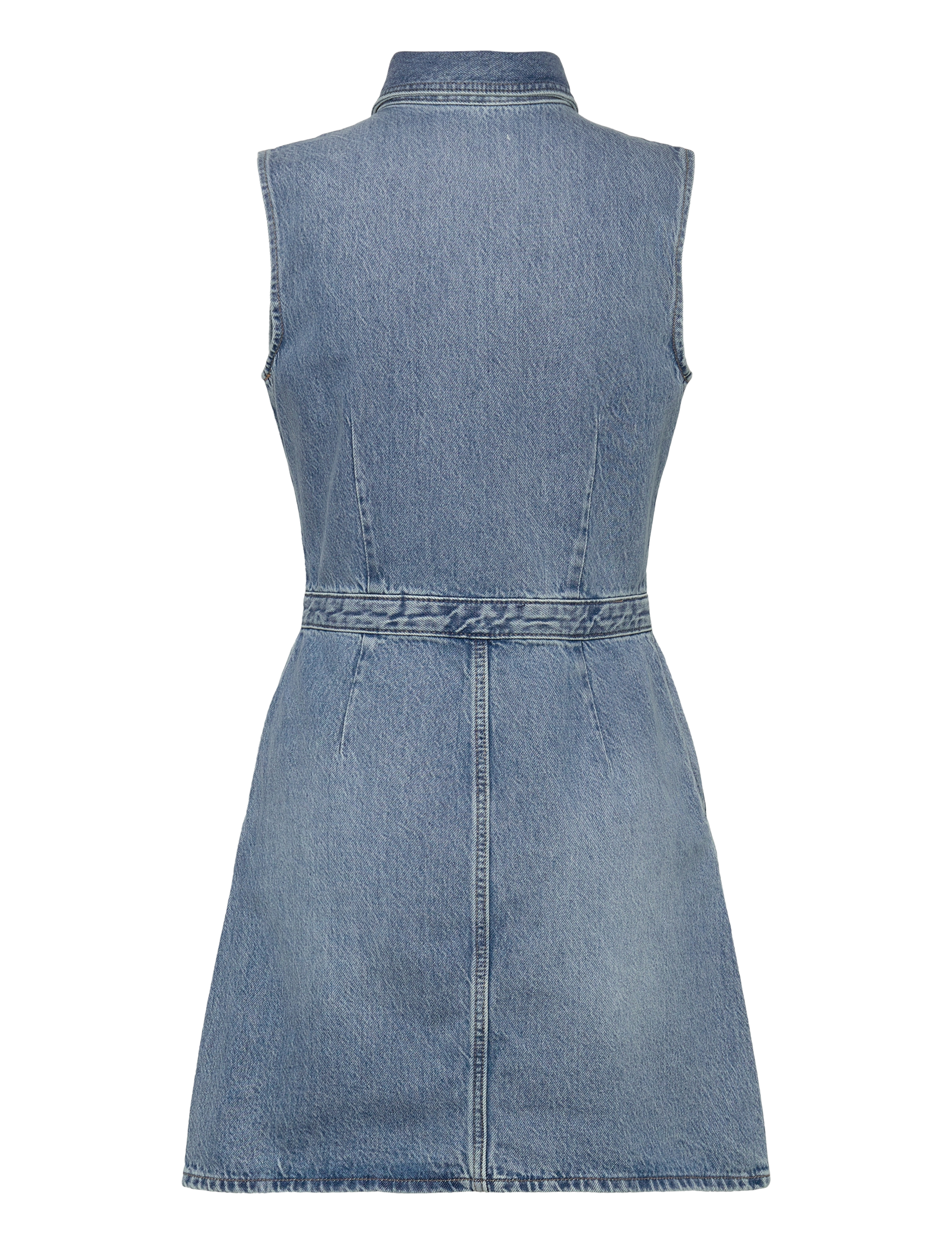 Calvin Klein Jeans - SLVLSS DENIM TRUCKERDRESS - robes en jeans - sage stone - 2